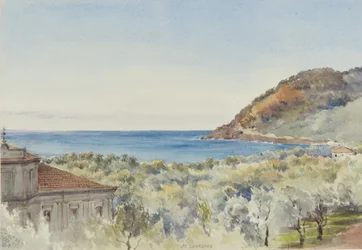 På San Remo ser västerut, 29 november 1877 (wc på papper)