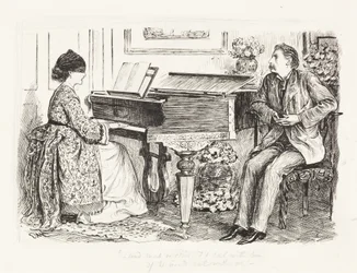 Och dimma eller glimt, jag skulle segla med honom, om han ville segla med mig, ca 1865 (penna och svart bläck över grafit)