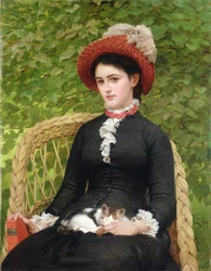 Lucy, Charles Andrews dotter (olja på duk)