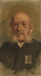 Porträtt av A. Pipette, RAc. 1920 (olja på panel)