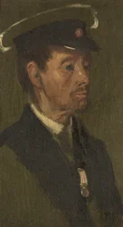 Porträtt av H. Fitzpatrick, 97:e, ca 1920 (olja på panel)