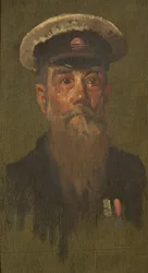 Porträtt av J. Brooks, 6th Dragoons, ca. 1920 (olja på panel)