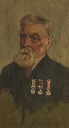 Porträtt av J. C. Milton, 3:e, ca. 1920 (olja på panel)