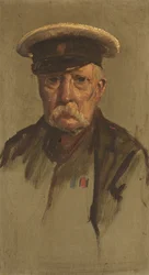 Porträtt av J. Cole, 7:e, ca. 1920 (olja på panel)