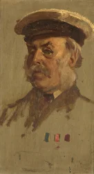 Porträtt av J. Price, 28:e, ca. 1920 (olja på panel)