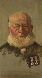 Porträtt av J. Summers, R.N., ca. 1920 (olja på panel)