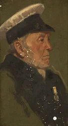 Porträtt av W. Lavington, R.N., ca. 1920 (olja på panel)