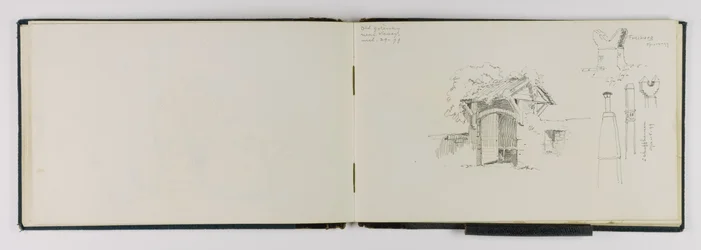 (Skissbok) Gamla porten nära Vevey/Frieburg/Schaffhausen