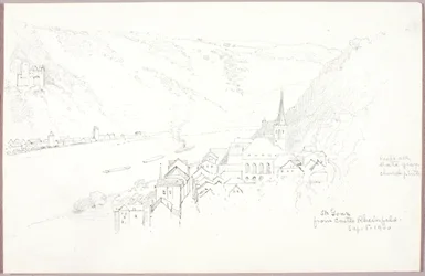 St. Goar från slottet Rheinfels