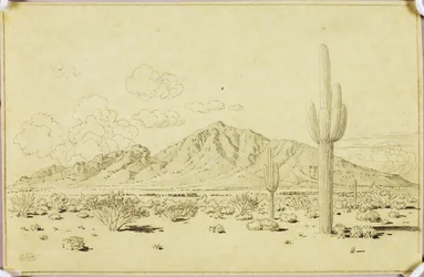 Utan titel (överföringsteckning för Camelback Mountain, Phoenix)