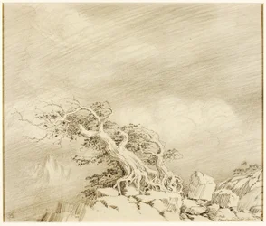 Utan titel (överföringsritning för Storm near Timberline)