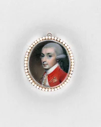 Porträtt av en man, ca 1775 (akvarell på elfenben