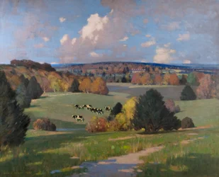 Sussex landskap med boskap