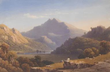 Snowdon från Llyn Nantlle, North Wales, 1832.