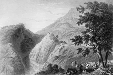 "Utsikt nära Kursalee", 1838.