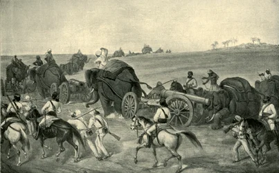 Belägringstågets frammarsch till Delhi, 1857, 1901.