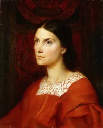 Porträtt av Lady Wolverton, född Georgina Tufnell,