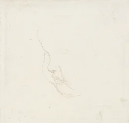 Studie för ett barns huvud, ca 1860 (grafit)
