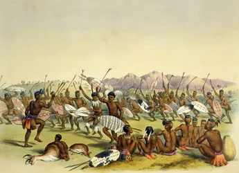 Zuluernas jaktdans nära Engooibergen, plansch 14 ur 