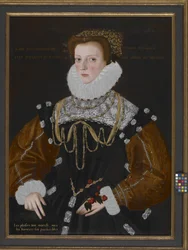 Lady Philippa Coningsby (olja på trä)