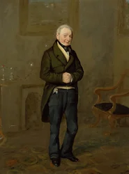 Portrait of a Household Steward of Bramham Park, Yorkshire, identifierad som John Pollock (1769-1837), ca 1822 (olja på duk)