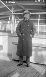 Ernesto Nathan, på oceanlinern America från Italien till New York, 1915