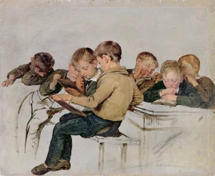 Skolprov (olja på papper)