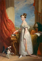 Holländska: Porträtt av drottning Victoria av England som prinsessa Porträtt av drottning Victoria av England som prinsessa