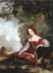 Lady Montague som zigenare (olja på duk)