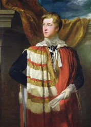 Porträtt av William Spencer Cavendish, 6:e hertigen av Devonshire, ca 1822-86 (olja på duk)