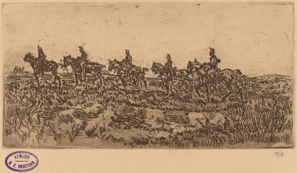 Husars Riding Single File