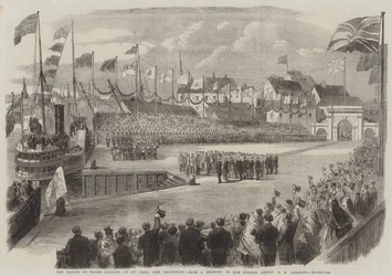 Prince of Wales landar i St John, New Brunswick