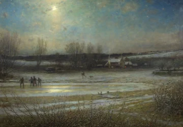 A Frosty Night - the Frozen Mill Pond, c.1904 (olja på duk)