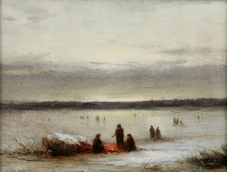 Vinterscen (olja på kartong)