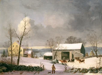 Vinter på landet, ca. 1858.