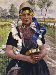Dutch Finery, A Marken Girl,
