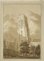 Temple Church (penna och akvarell på papper)