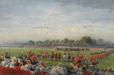 Den första distributionen av VC av Queen Victoria, Hyde Park, 26 juni 1857, publicerad av Henry Graves and Co., 25 juni 1858