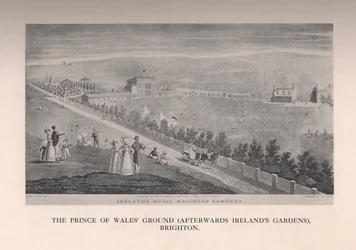 Prince of Wales Ground efteråt Irelands Gardens, Brighton, Sussex, 1800-talet 1912