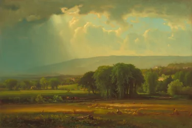 Skördeplats i Delaware Valley, 1867.