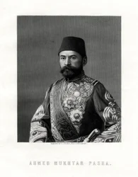 Ahmed Muhtar pascha, officer i franska och Osmanska rikets arméer, 1800-talet