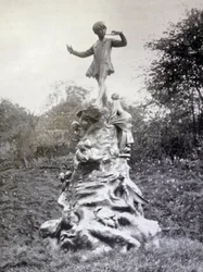 Fotografiskt tryck av Peter Pan-statyn i Kensington Gardens