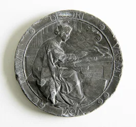 Royal Institute of British Architects medalj tilldelad för uppsatsen och mätt ritning, 1907