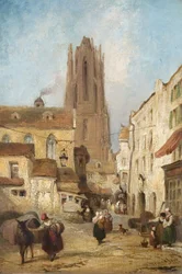 Gatubild i Frankfurt, Tyskland