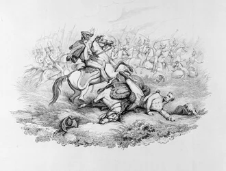?Det minnesvärda slaget vid Waterloo - Marskalk Blüchers farliga situation i slaget vid Ligny, 1815?