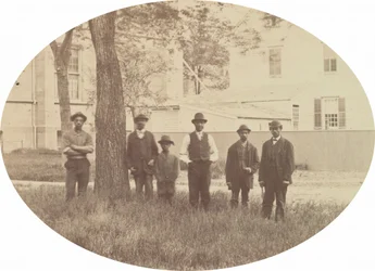 Gruppporträtt [verso], c. 1862-1864.