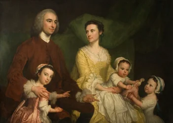 Dr Samuel Wathen med sin fru och barn, 1755.