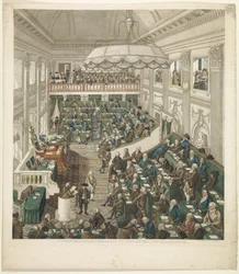 Den första nationalförsamlingen i Haag, 1796 - Exakt framställning av nationalförsamlingen i Haag (titel på föremålet)