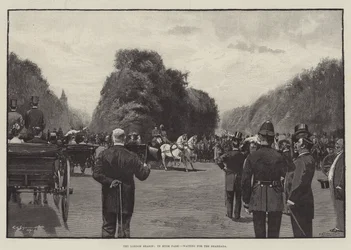Londonsäsongen, i Hyde Park, väntar på Shahzada