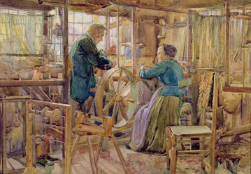 Weavers, i Coventry, 1895 (wc och gouache på papper)
